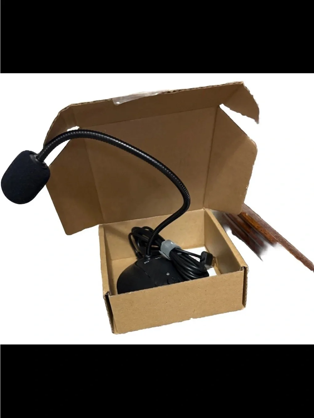 Universal Black USB Gooseneck Desktop Microphone with Mute Control